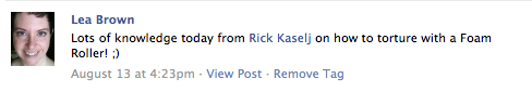Foam Roller Exercises What Is in Ricks Email Box