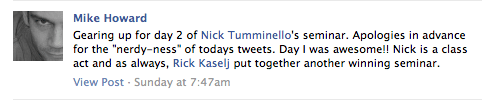Mike Howard 2 Non Training Advice from Nick Tumminello