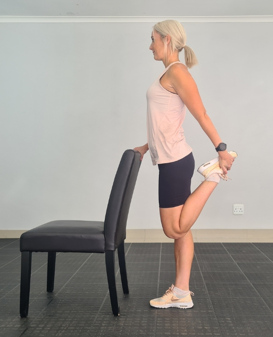 Standing Quad Stretch - Sports Hernia Rehab Exercises