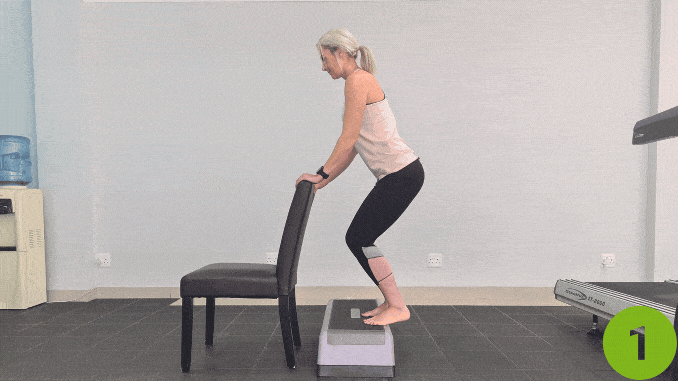 Bent Knee Calf Raises- achilles tendon exercises