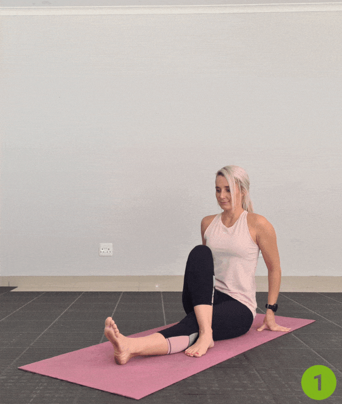 Seated IT Band Stretch- how to foam roll it band