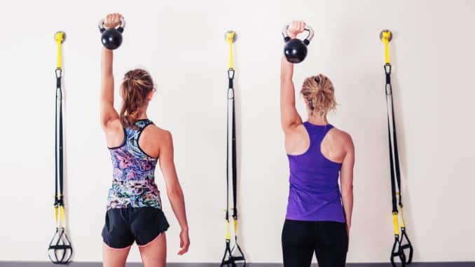 Kettlebell Shoulder Press- kettlebell shoulder exercises