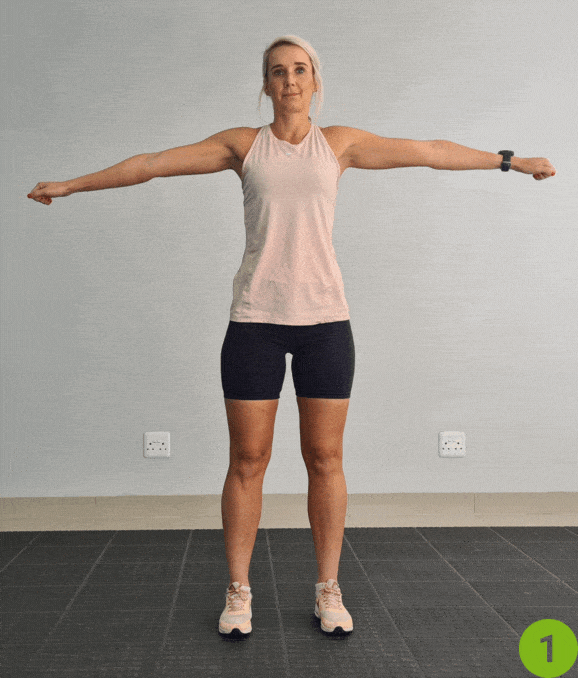 Arm Circles (Forward & Backward) 