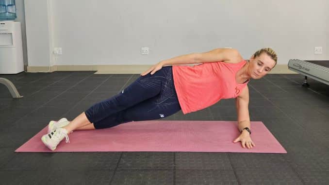 Regular Full-Length Side Plank - side plank alternative for shoulder injury