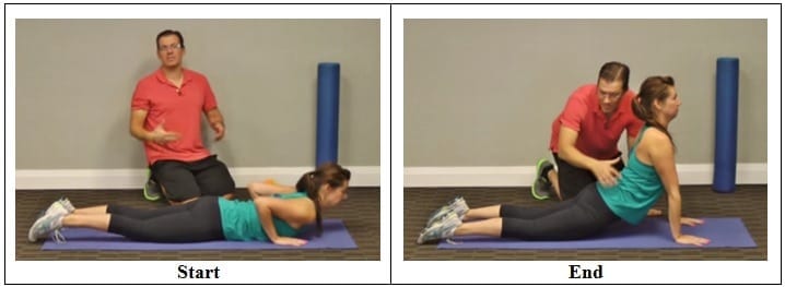 Press Up - target your hip flexors
