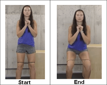 Monster Band Half-squat - knee pain from running