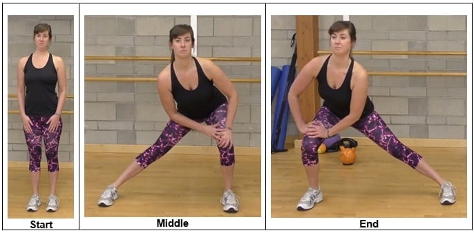 Side Lunge - hip strengthening exercises for women