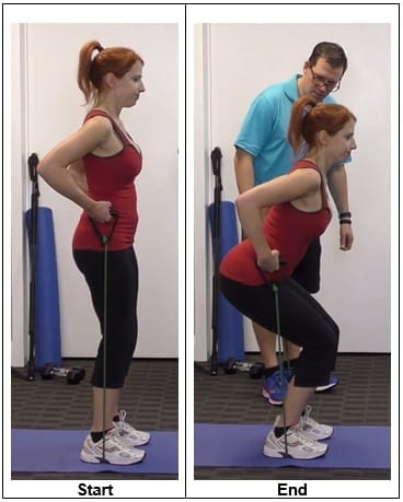 Half Squat With Band