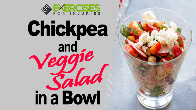 Chickpea and Veggie Salad in a Jar