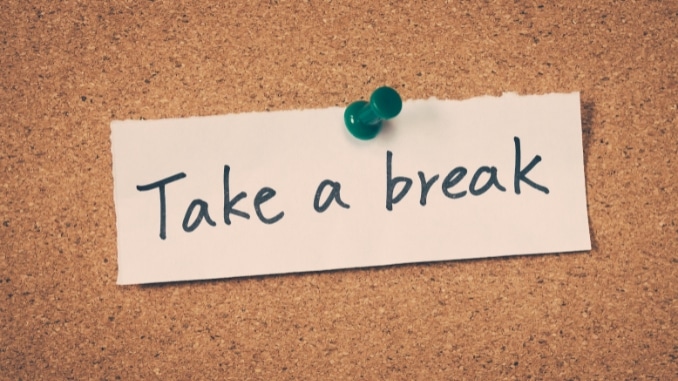 Take a break every 30 minutes