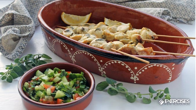 Mediterranean chicken and salsa