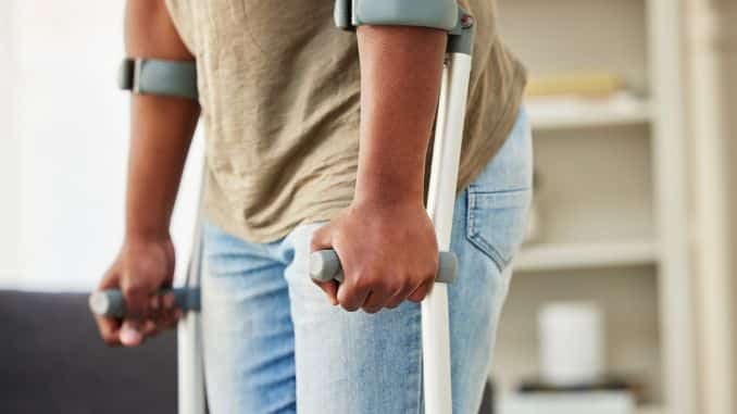 walking with crutches - hip replacement surgery recovery time