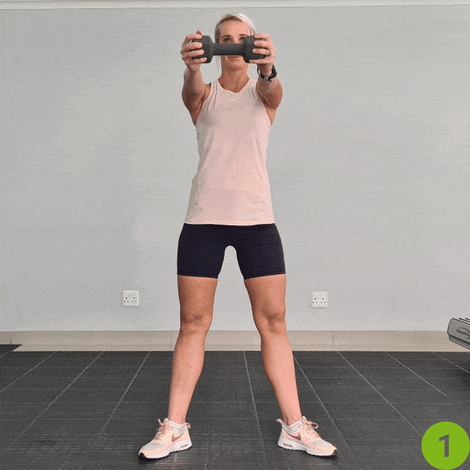 Sumo Squat Front Raise - Exercises to Improve Squat