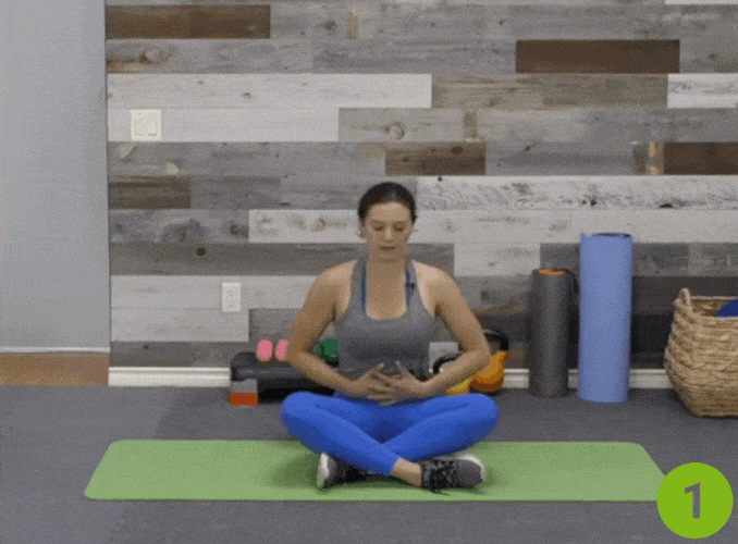 Seated Breaths - diastasis Recti Exercises