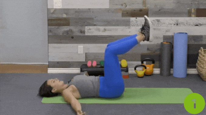 Toes taps -diastasis Recti Exercises
