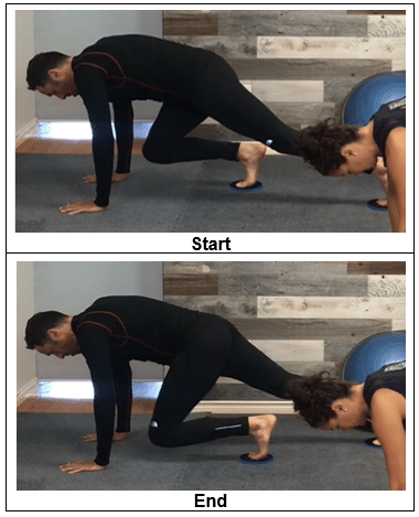 mountain climbers - fitness sliders