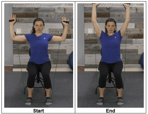 shoulder press - seated upper body exercises