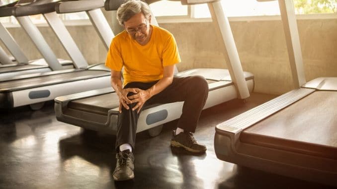 aged suffering from Arthritis elder male