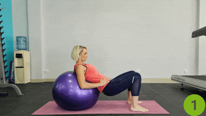Low Back and Hip Mobility Stretch- stability ball stretches