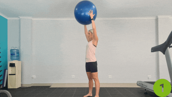 Overhead Squat with Stability Ball