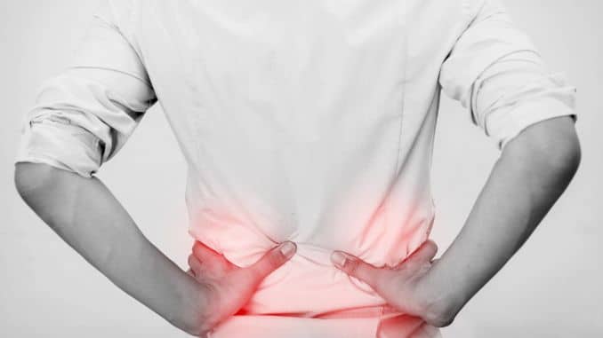 man having pain
