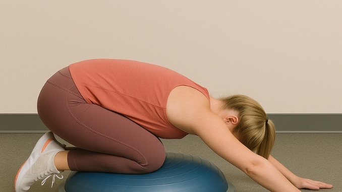 Child's Pose Stretch - Bosu Upper  BodyExercises