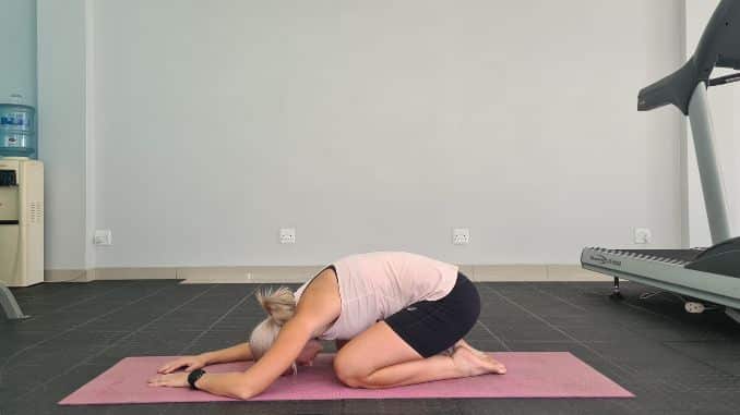 Child’s Pose (Gentle Stretch for the Spine)- Tailbone Pain Relief Exercises
