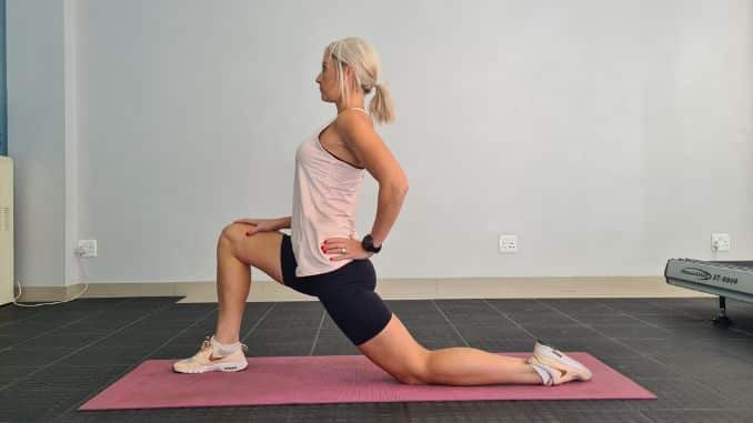 Kneeling Hip Flexor Stretch (For Hip Opening & Posture)- Tailbone Pain Relief Exercises