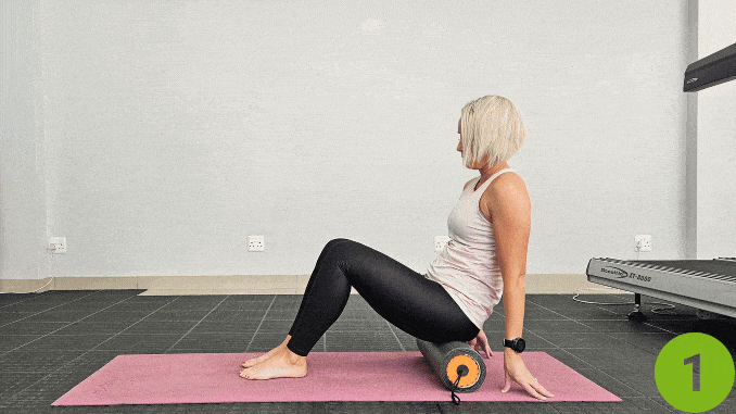 Foam Rolling Gluteus Maximus (Releases Tension in the Tailbone Muscles)