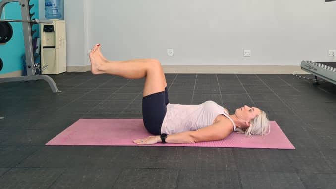 Lying Leg lifts Variation 2 Lateral view Start- Killer Core Workout