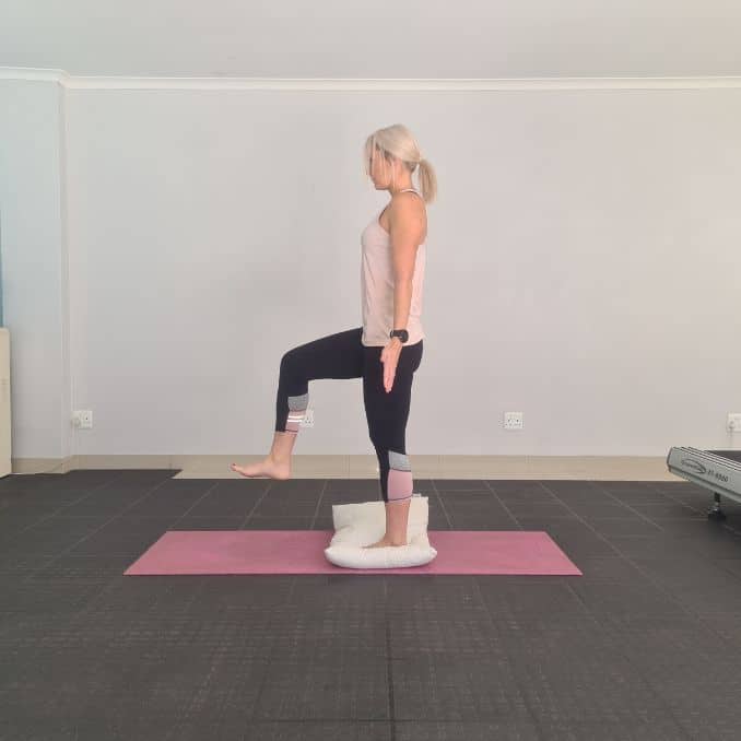 Single Leg Balance on an Uneven Surface