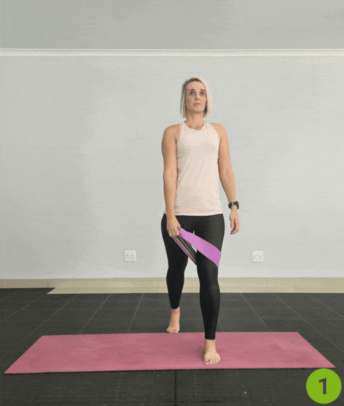 Low Lunge with Resistance Band