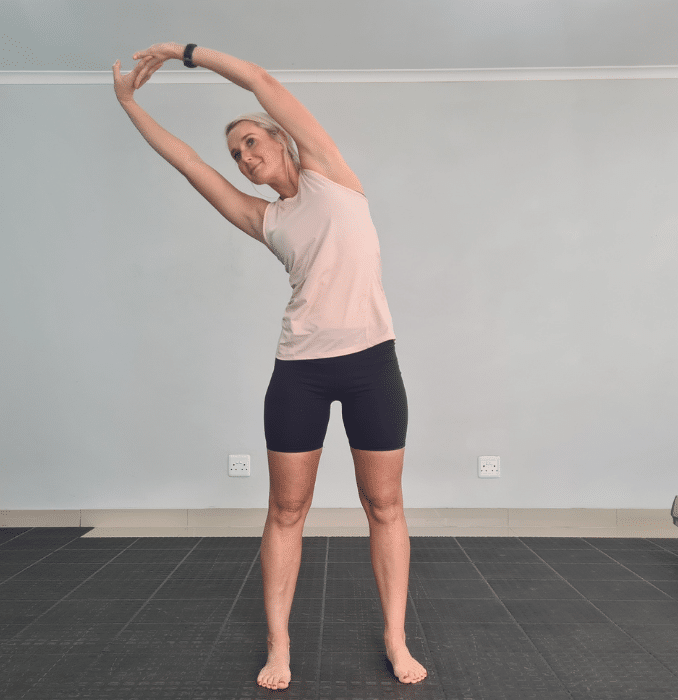 Overhead Reach With Side Bend 1