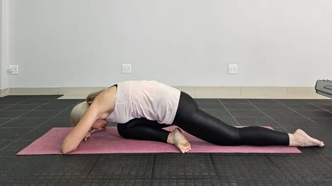 pigeon pose - end