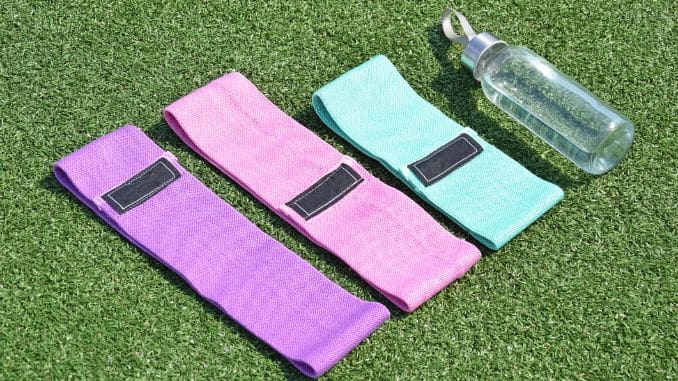 Multi-colored fabric elastic bands - Fabric Resistance Bands