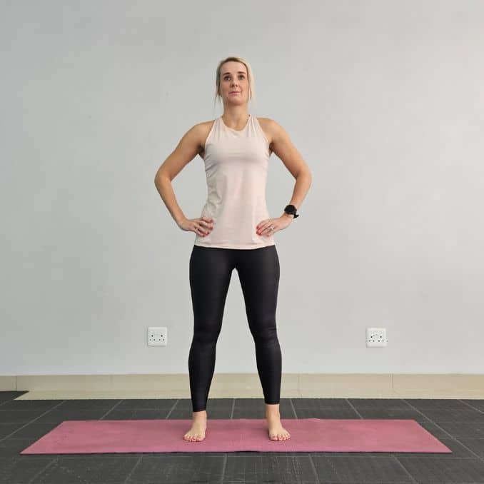 hip circles - start - Fabric Resistance Bands