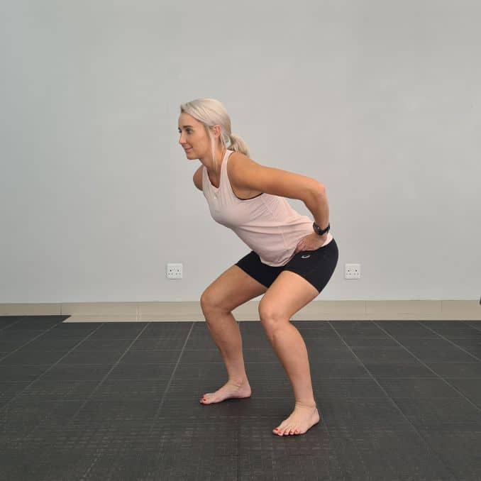 low squat - end