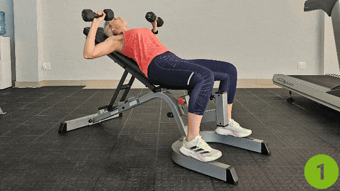 Incline Dumbbell Press - Upper Chest Dumbell Exercises