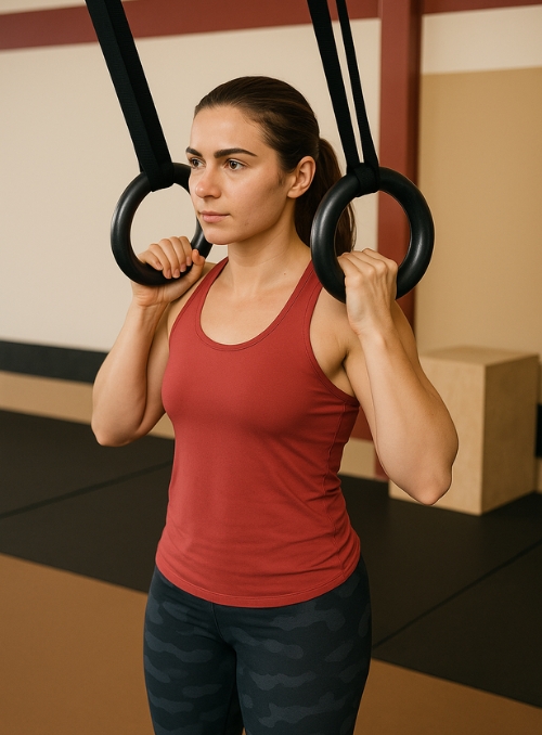 False Grip Bodyweight Ring Row
