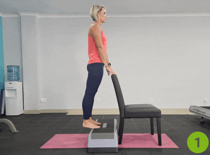 Standard Heel Drops - heel drop exercise