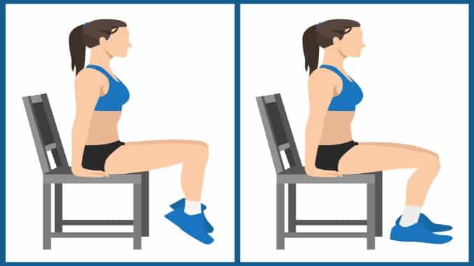 Seated Heel Drops - heel drop exercise